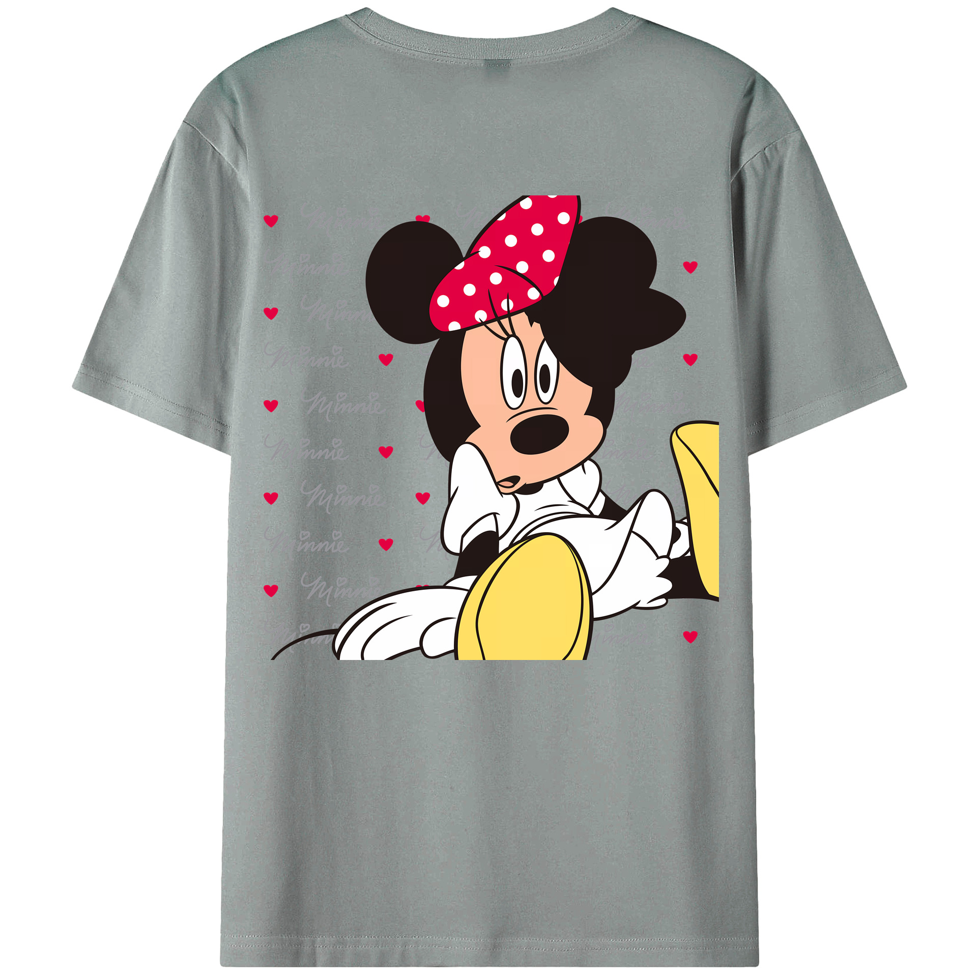 （画像用） ミッキーマウス Mickey Mouse 綿100％ メンズ半袖Tシャツ（バックプリント） 通気性